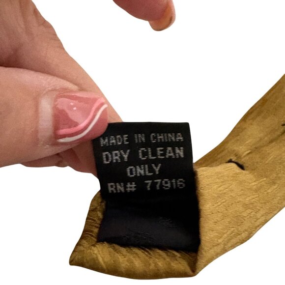 Irvine Park Gold Brown Black Silk Tie Handmade Mens Necktie Office Formal Gift - Picture 7 of 9